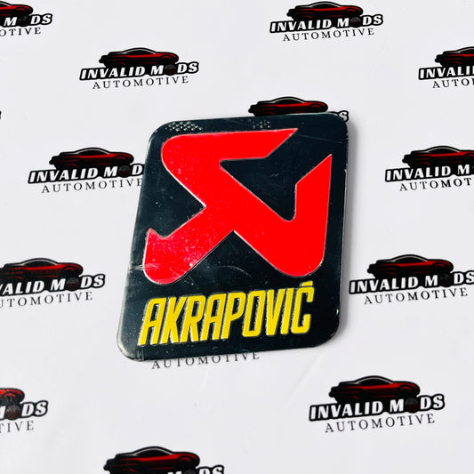 Akrapovic 3D Metal Sticker – Premium Car Emblem for Exhaust & Vehicle Styling