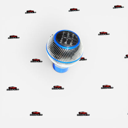 MOMO Round Gear Knob | Carbon Fiber Finish | Universal Manual Car Shift Knob