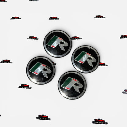 Volkswagen R-Line Wheel Center Caps | Premium Sporty OEM-Style Set of 4
