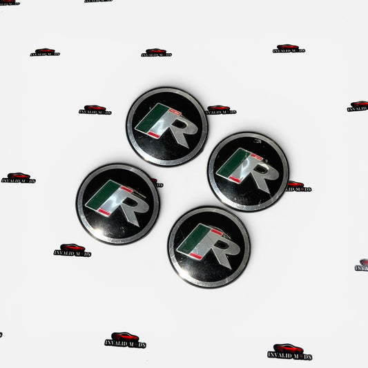 Volkswagen R-Line Wheel Center Caps | Premium Sporty OEM-Style Set of 4