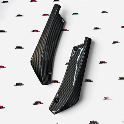 Universal Plain Rear Splitter Set of 2 | Gloss Black | ABS