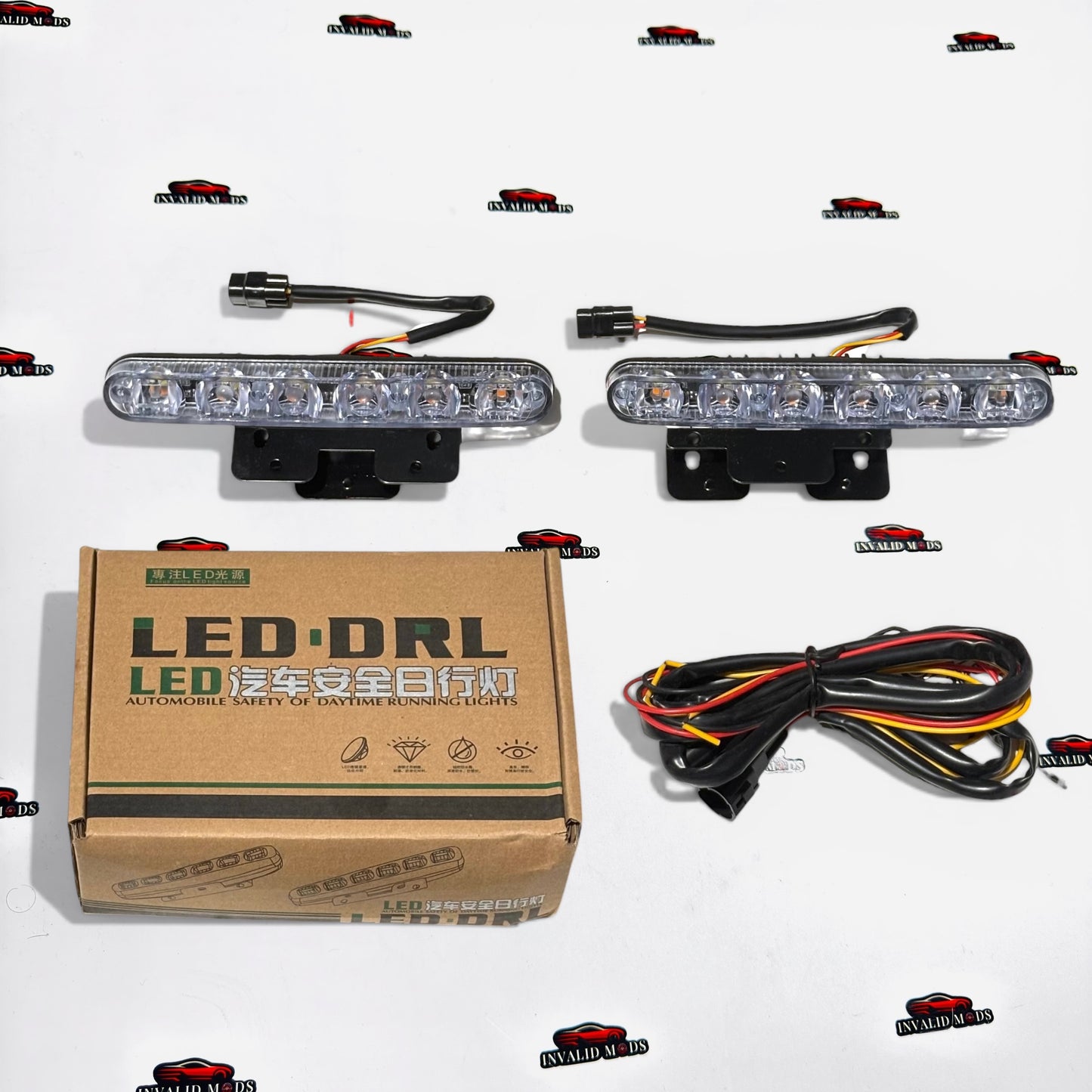 Universal 2-Piece LED DRL Lights for Cars | Aftermarket Daytime Running Lights