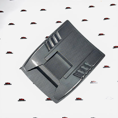 Universal Car Hood Scoop | Gloss Black & Carbon Fiber Finish Bonnet Vent