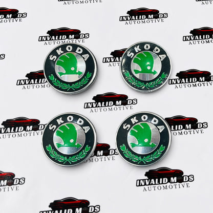 Skoda Wheel Caps Set of 4 | Outer Diameter (55 mm)