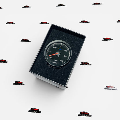 Universal GReddy Sirius Analog Boost Gauge – precise turbo pressure monitoring for cars with a sleek, motorsport-inspired design.