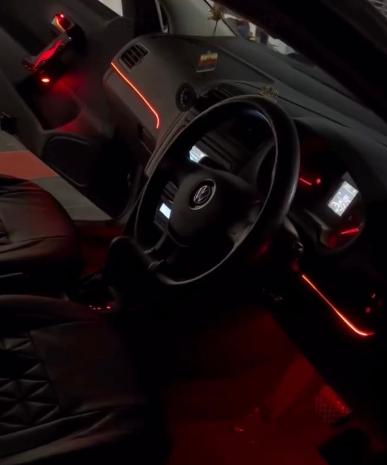 VW Polo Ambient Lighting Kit | Cardi 18-Piece RGB Interior Light | App, Touch & Voice Control