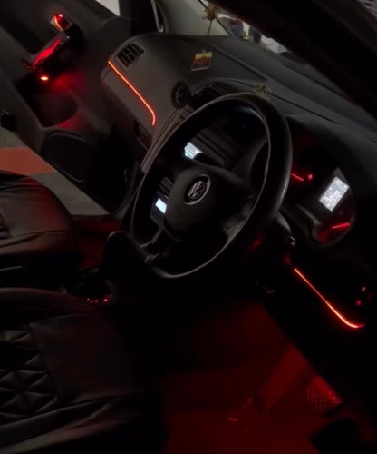 VW Polo Ambient Lighting Kit | Cardi 18-Piece RGB Interior Light | App, Touch & Voice Control