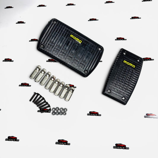 MOMO Pedal Kit for Automatic Cars | Premium ABS Carbon Fiber Finish
