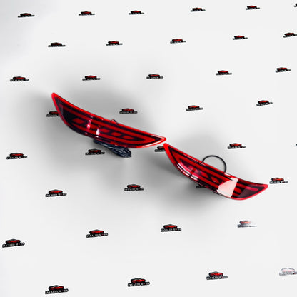 Honda City LED Rear Reflector Lights | Premium Rear Bumper Lamps | Fits 2014+
