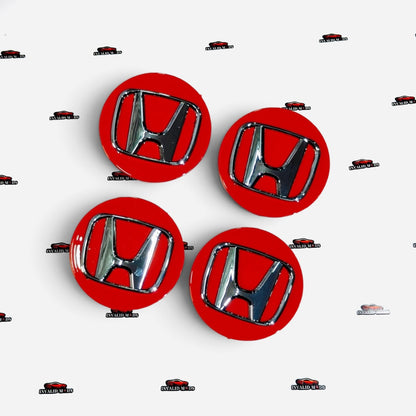 Honda 69mm Wheel Center Caps Set of 4 | Premium Replacement Alloy Wheel Hub Caps