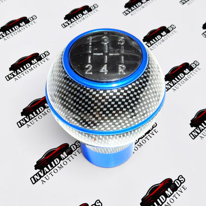 MOMO Round Gear Knob | Carbon Fiber Finish | Universal Manual Car Shift Knob