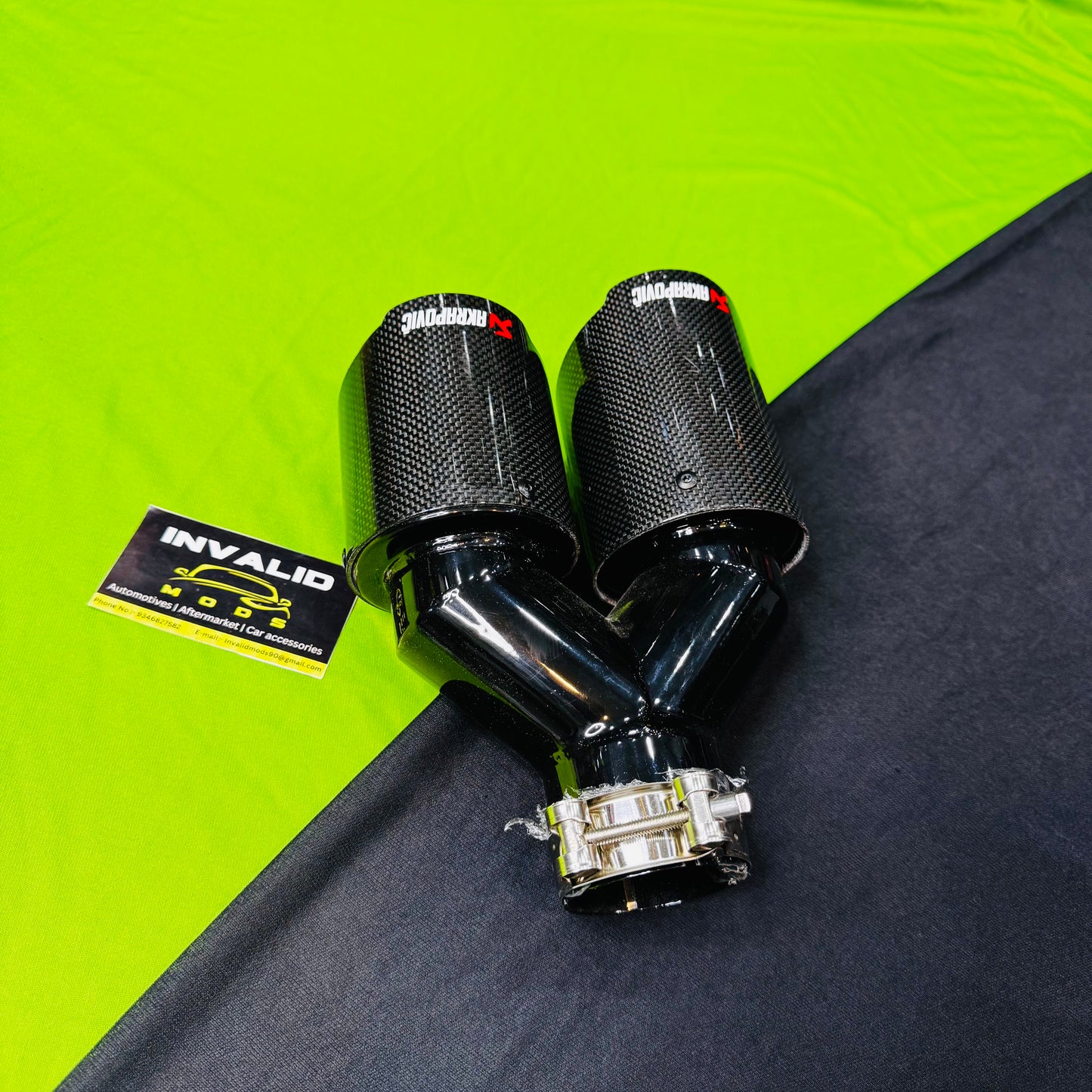 Akrapovic Dual Exhaust Tip | Carbon Fiber Akra Dual Tip