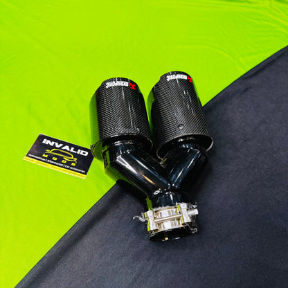 Akrapovic Dual Exhaust Tip | Carbon Fiber Akra Dual Tip