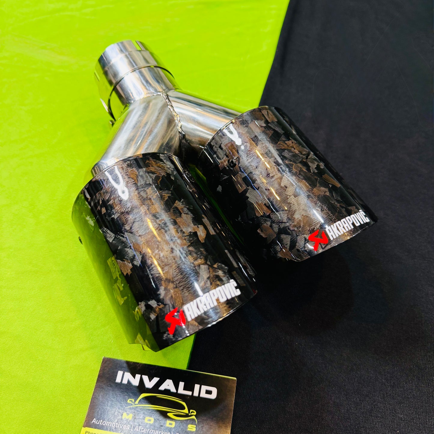 Akrapovic Dual Exhaust Tip | Forged Carbon Akra Dual Tip