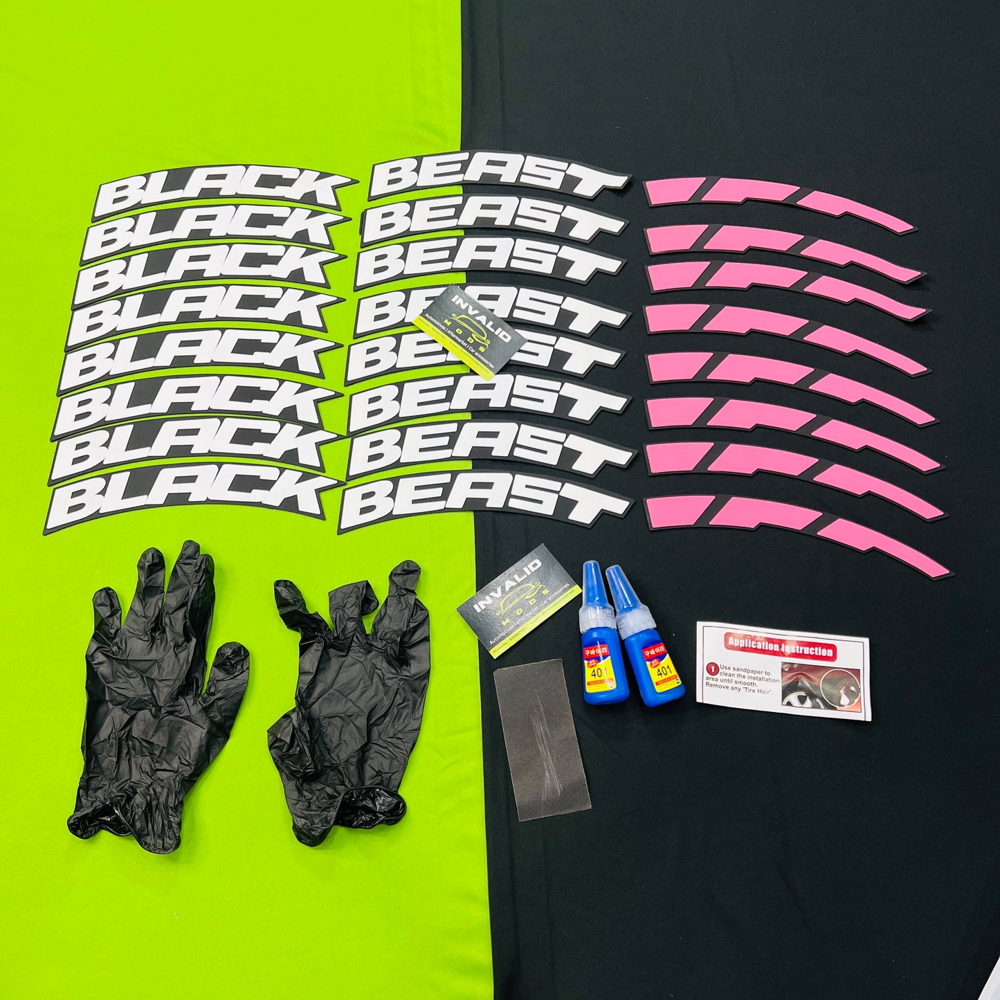 Car Tyre Stickers (Set of 8 for 4 Tyres)