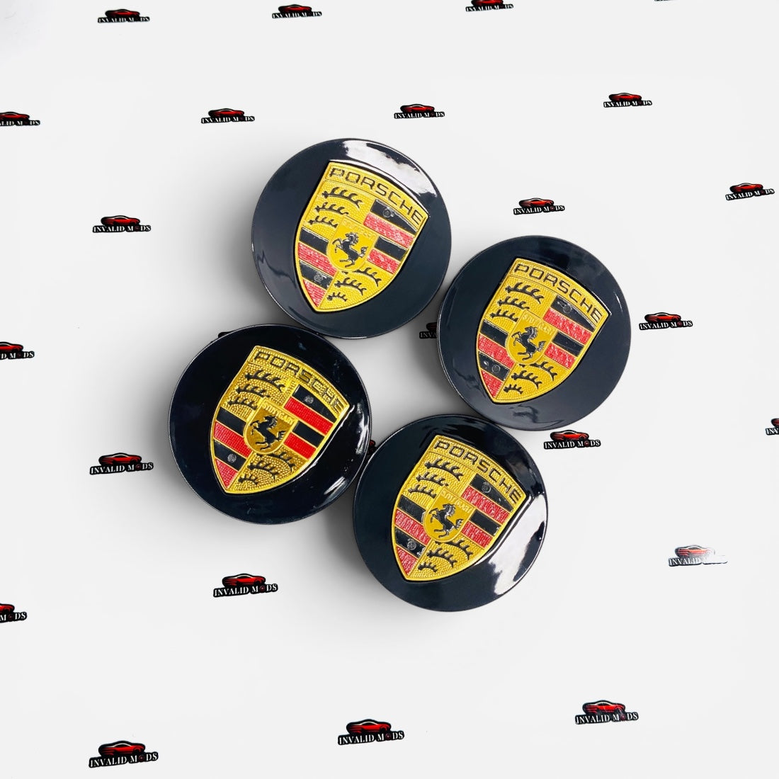 Porsche Wheel Center Caps | OEM-Style & Black Premium Set of 4