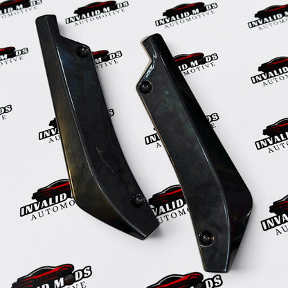 Universal Plain Rear Splitter Set of 2 | Gloss Black | ABS