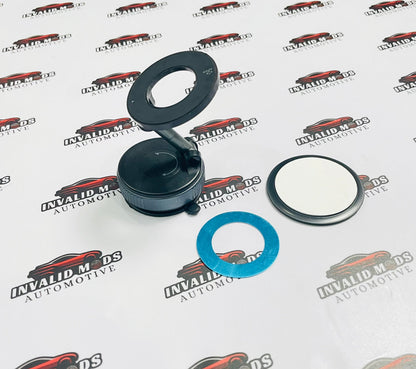 Magnetic Car Phone Holder with Vacuum Mount | 360° Adjustable Dashboard & Windshield Phone Stand