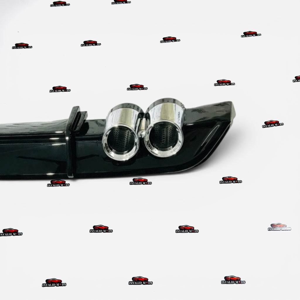 VW Polo Rear Diffuser with Dummy Exhaust Tips | Glossy Black Sport Upgrade for 2014+ Models