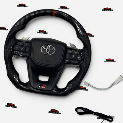 Carbon Fiber Steering Wheel for Toyota Fortuner, Crysta, Hilux, Innova | Premium Aftermarket Upgrade