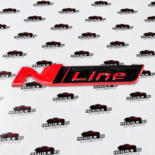 N Line Metal Emblem Badge | Universal Aftermarket Monogram Sticker