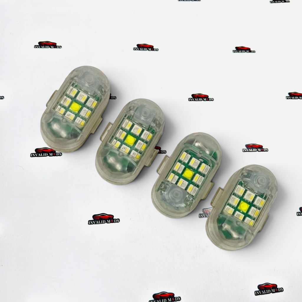 LED Car Flashers with Remote Control | Multi-Color Strobe Lights Universal