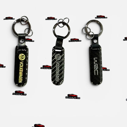 Volkswagen Carbon Finish Keychains | Premium Sport Style Keyring