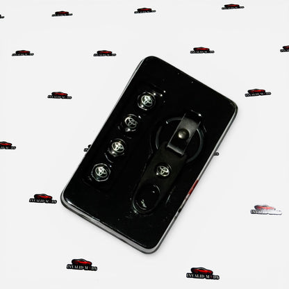 Car Tyre Air Valve Caps Set of 4 with Keychain | Brand Logo Design
