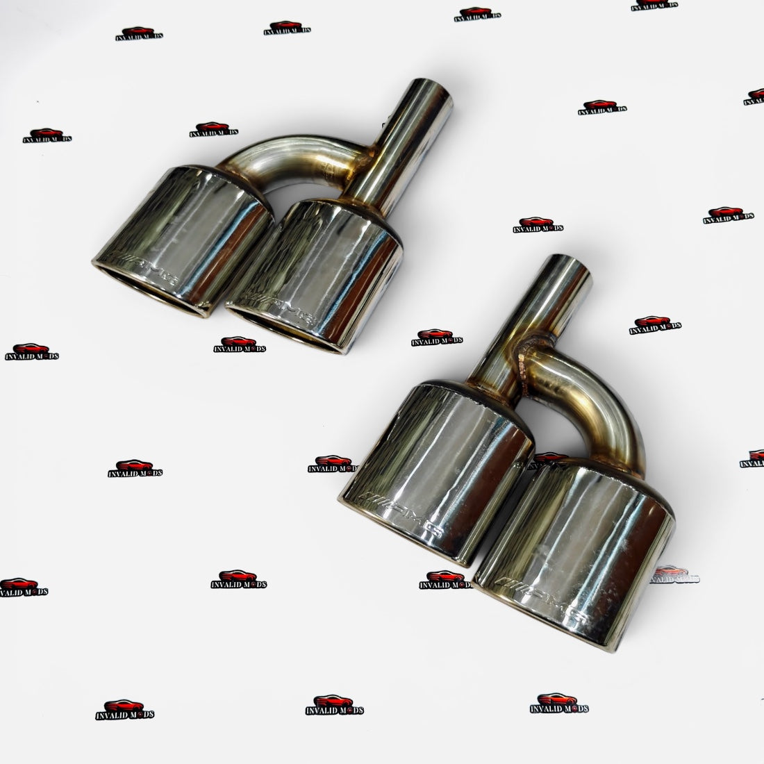 Mercedes-Benz AMG-Style Dual Exhaust Tip – Chrome/Stainless Finish