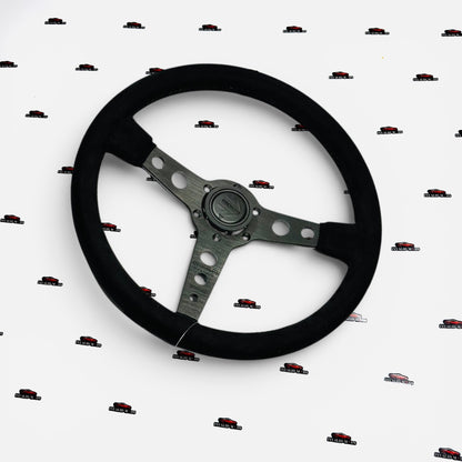MOMO PROTOTIPO Black Edition Flat Steering Wheel | JDM Style Steering Wheel(Leather / Alcantara)