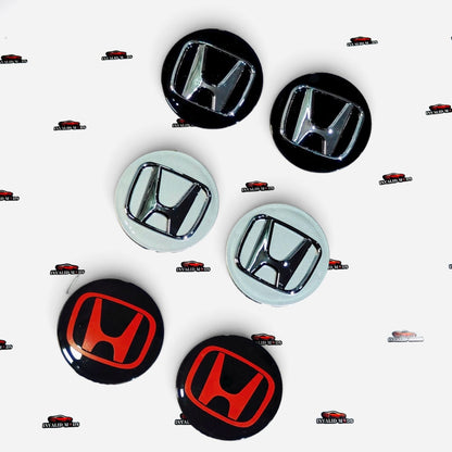 Honda 69mm Wheel Center Caps Set of 4 | Premium Replacement Alloy Wheel Hub Caps
