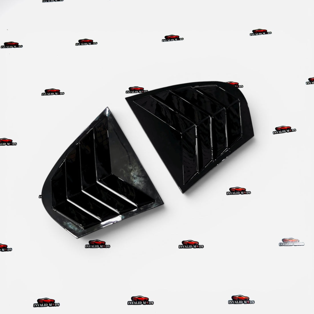 BMW 5 Series E60 Side Window Louvers | Gloss Black ABS Quarter Window Louvers for BMW E60 Sedan