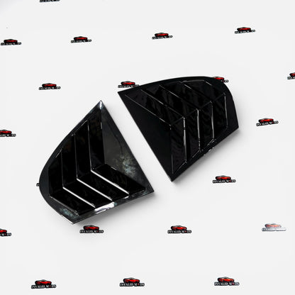 BMW 5 Series E60 Side Window Louvers | Gloss Black ABS Quarter Window Louvers for BMW E60 Sedan
