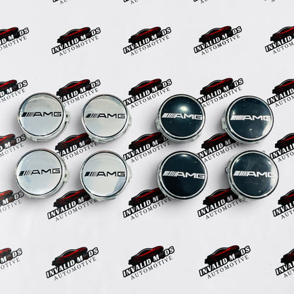 Mercedes-AMG Wheel Center Caps | Outer Diameter (75.8mm) | Set of 4
