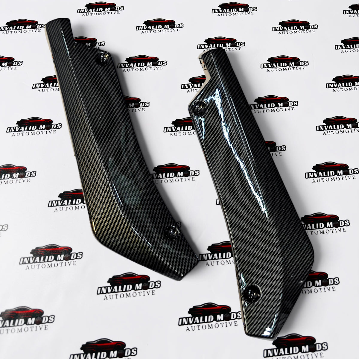 Universal Plain Rear Splitter Set of 2 | Gloss Black | ABS