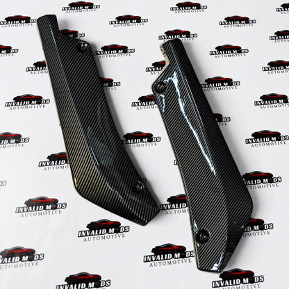 Universal Plain Rear Splitter Set of 2 | Gloss Black | ABS