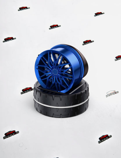 Solar Alloy Wheel Car Air Freshener | Rotating Dashboard Perfume Diffuser