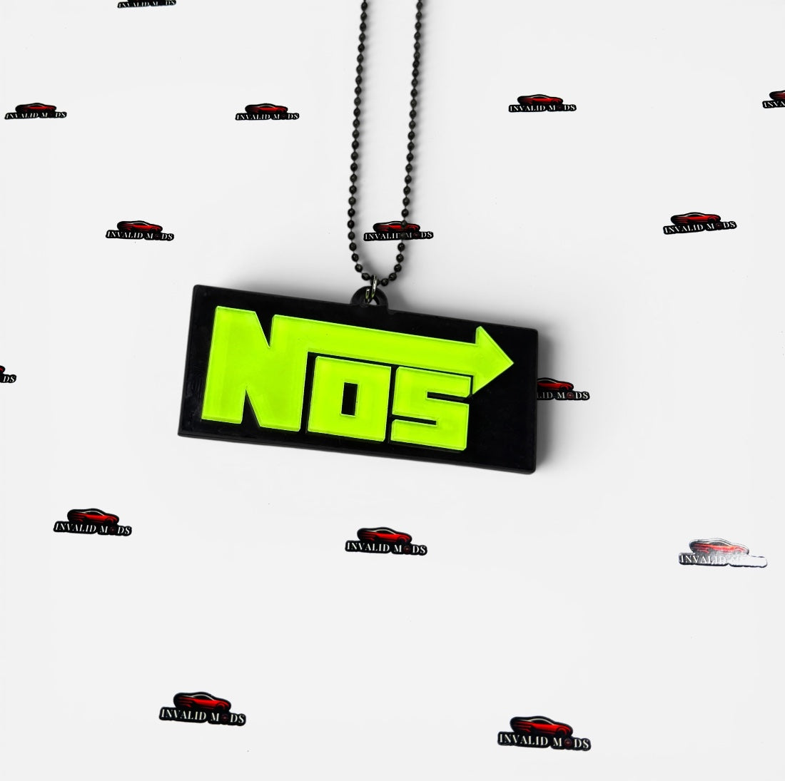 "Fluorescent Green Car Mirror Hanging – Stylish Interior Car Accessory for Modern Vehicles"