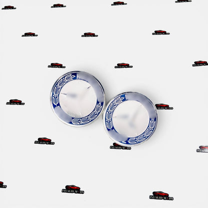 Mercedes-Benz Wheel Center Caps – Black, Blue & Light Blue (Set of 4)