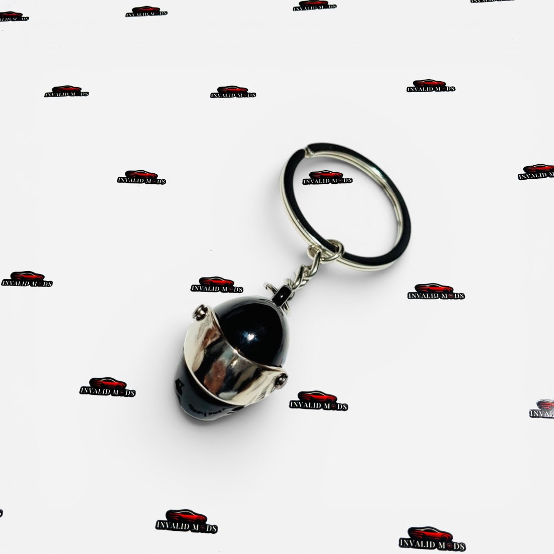 Helmet Style Keychain | Mini Metal Racing Helmet Keychain