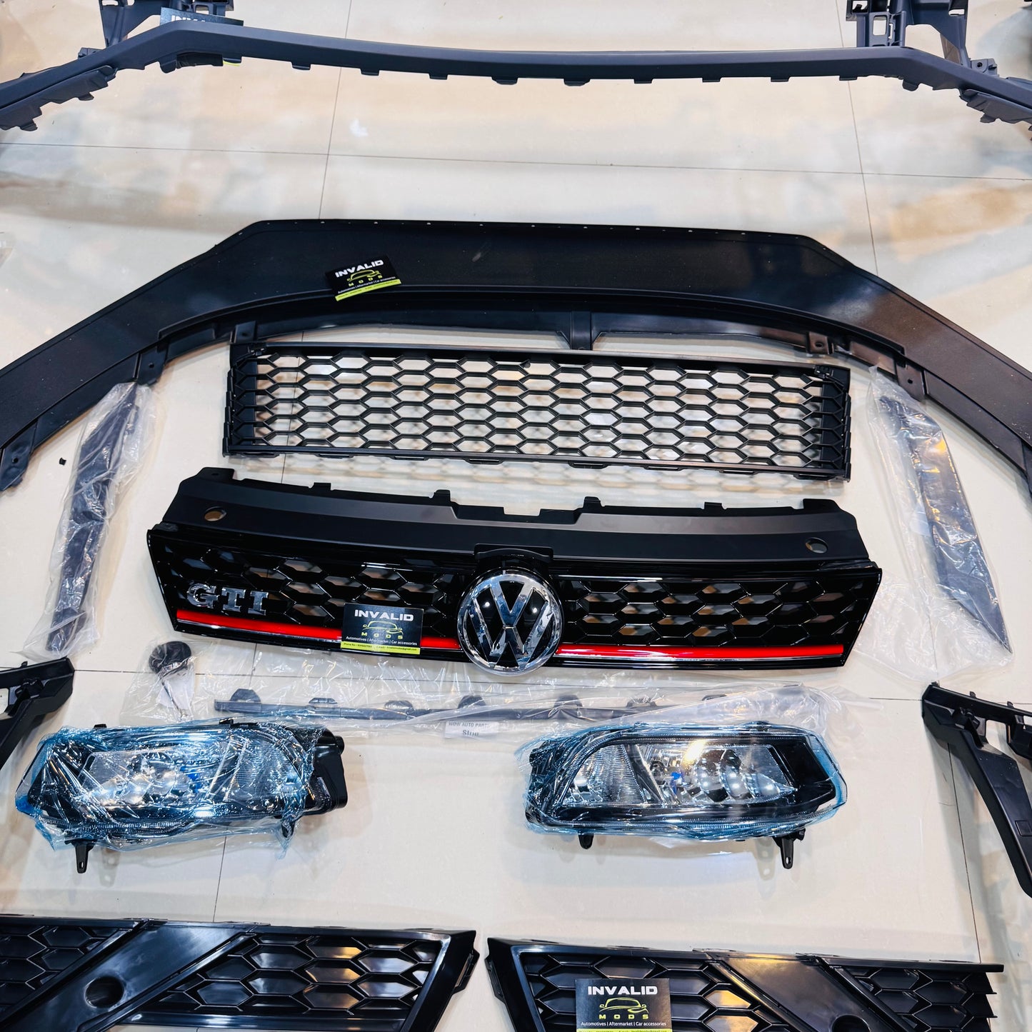 Volkswagen Polo GTI Front Bumper Kit (2010–2020) – Unpainted ABS | Aftermarket Upgrade