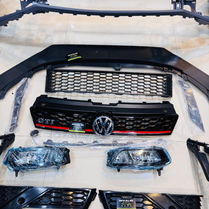 Volkswagen Polo GTI Front Bumper Kit (2010–2020) – Unpainted ABS | Aftermarket Upgrade