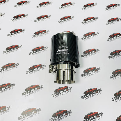 Akrapovic Single Gloss Carbon Fiber Exhaust Tip – High-Performance Car Upgrade