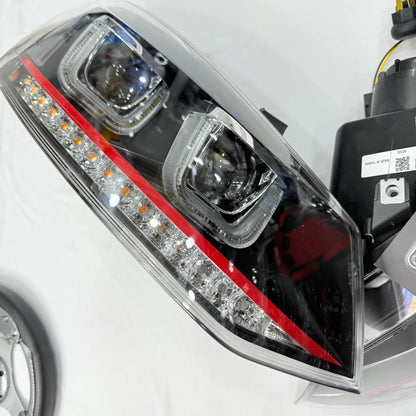 Volkswagen Polo UU Style Red Line Projector Headlights – Aftermarket LED Headlamp Upgrade