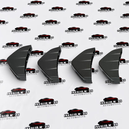 Universal 4 Pc Rear Diffuser | Gloss Black | PVC