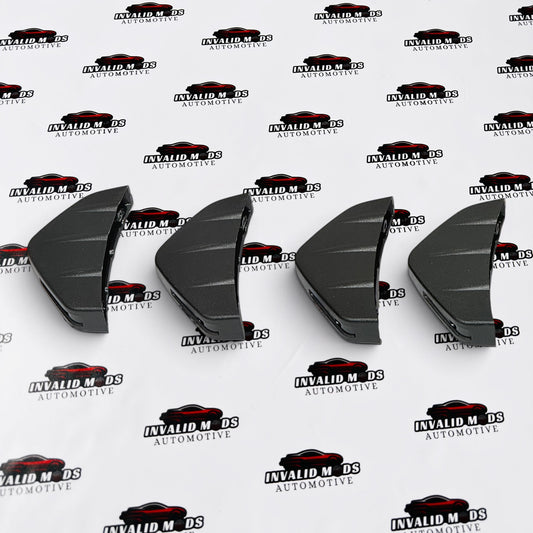 Universal 4 Pc Rear Diffuser | Gloss Black | PVC