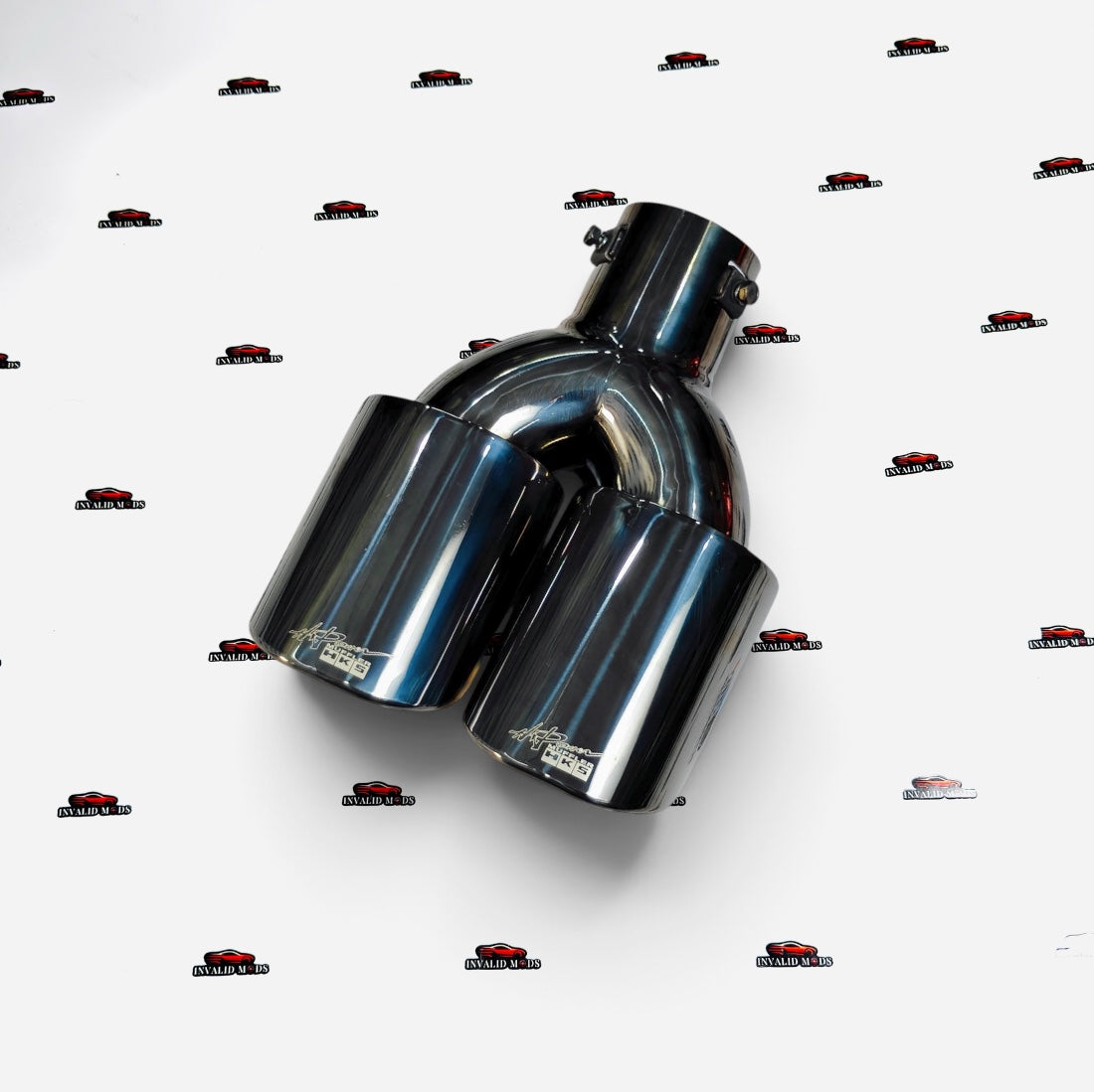HKS Style Dual Exhaust Muffler Tips | Burnt, Rainbow & Gloss Black Finishes | Universal Performance Exhaust Tips