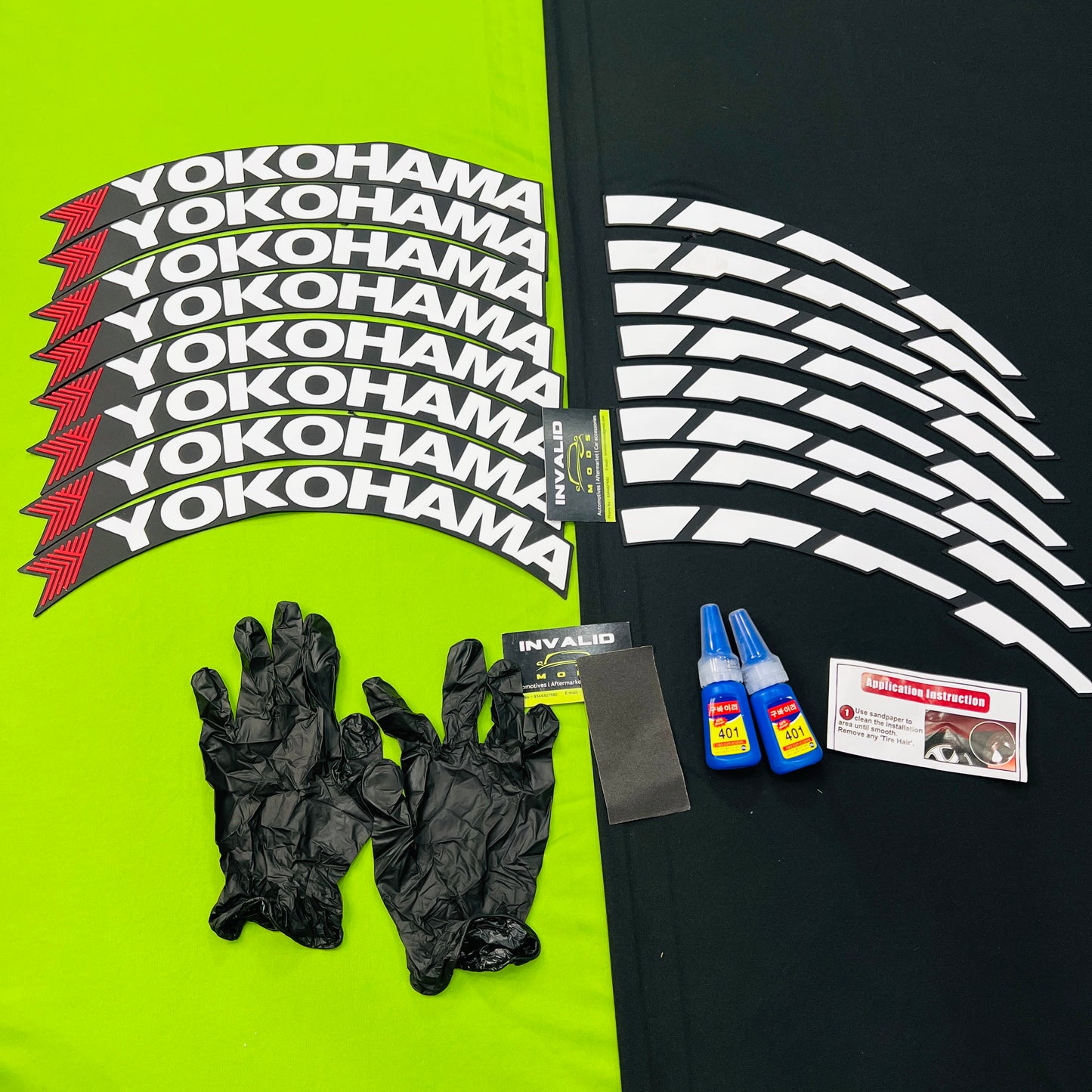 Car Tyre Stickers (Set of 8 for 4 Tyres)