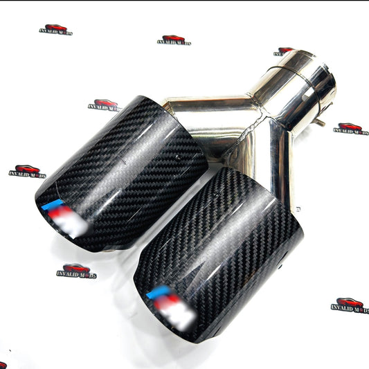 BMW M Style Dual Exhaust Tip – Carbon Fiber Finish, Sport Look