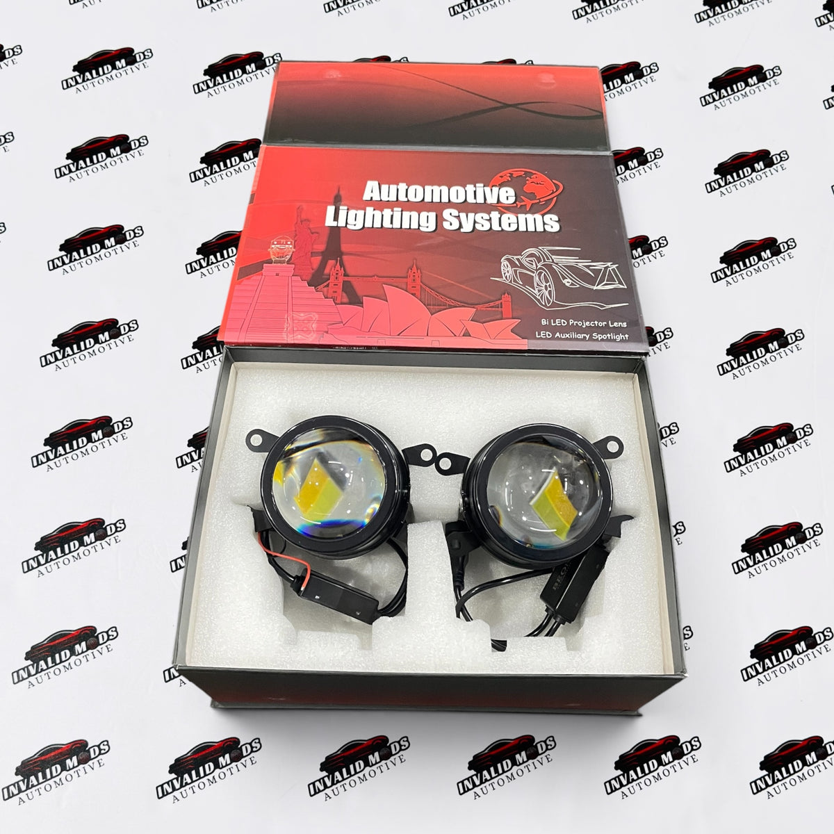 BEON Bi-LED 3 inch Tri-Color Projector Fog Lights (400W)